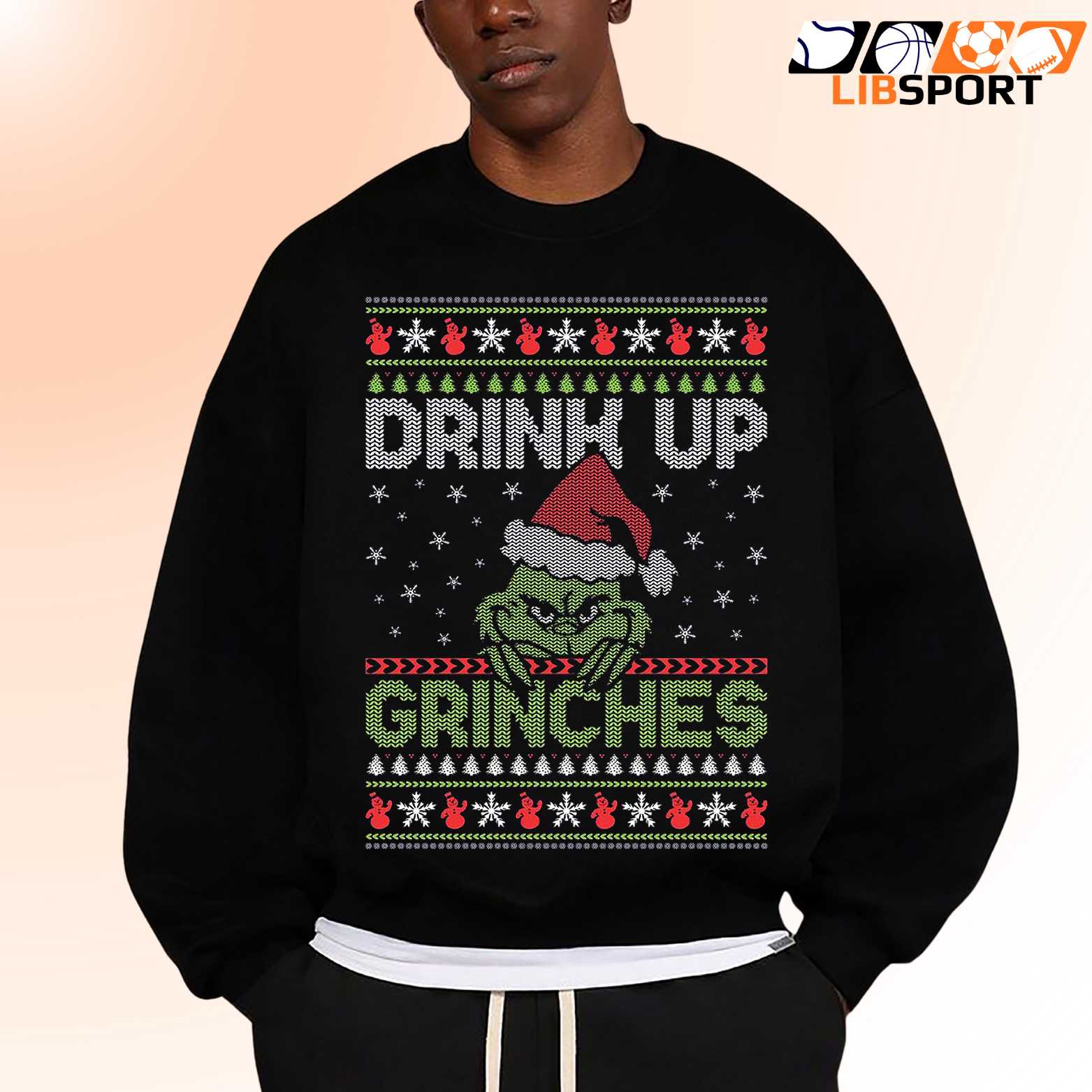 Drink Up Grinches T Shirt, Funny Ugly Christmas Unisex Tee